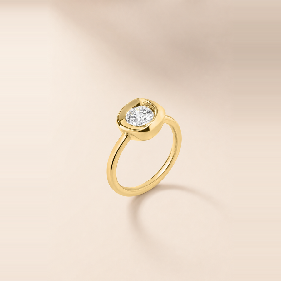 Organic Bezel Diamond Ring &mdash; view 3
