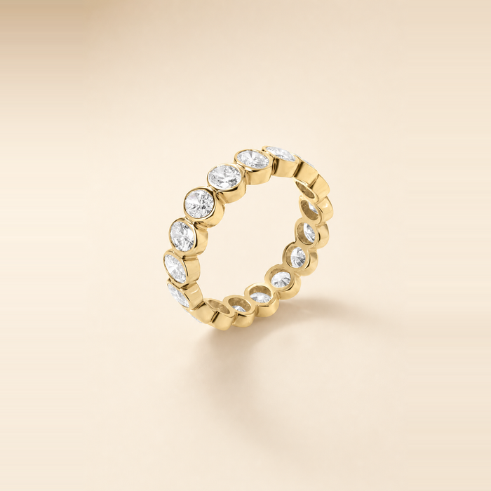 Oval Bezel Set Diamond Eternity Band