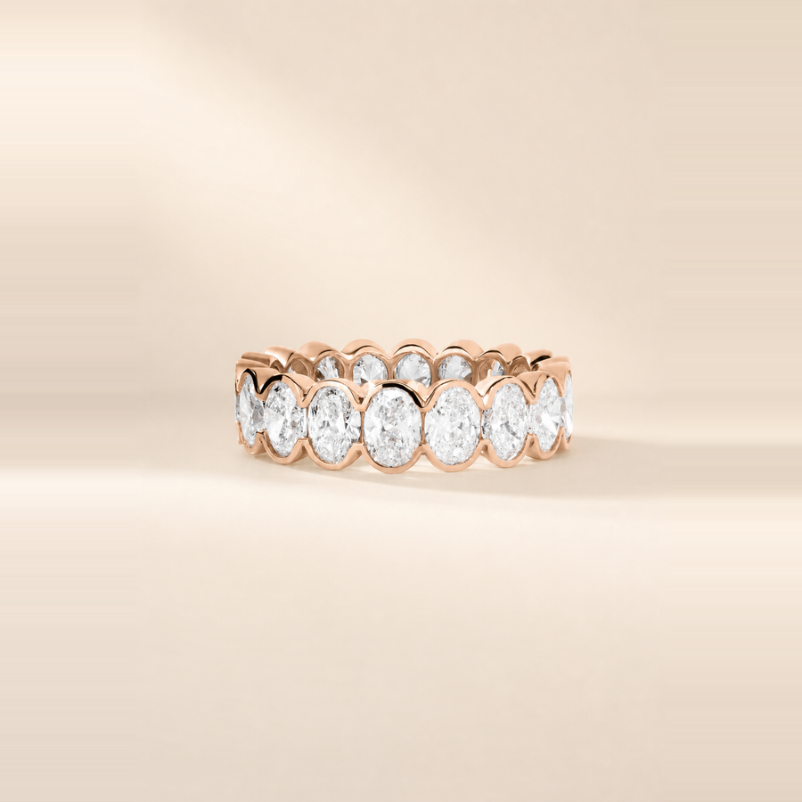 Oval Half-Bezel Diamond Eternity Band &mdash; view 5