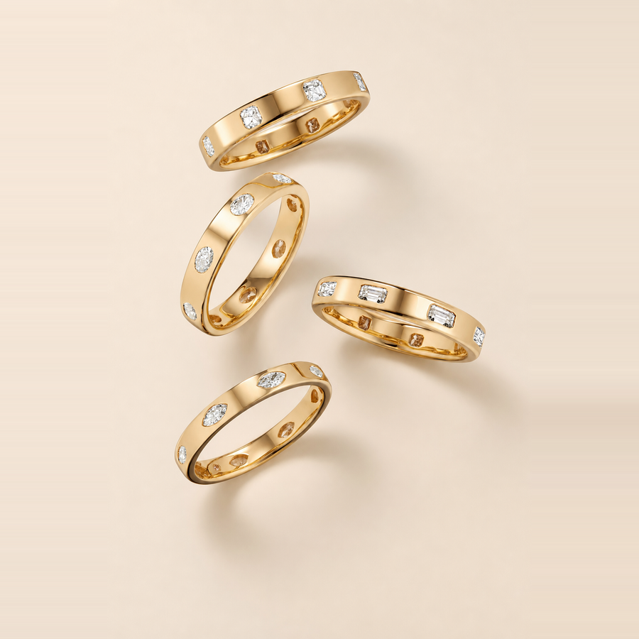 Diamond Inlay Eternity Band &mdash; view 7