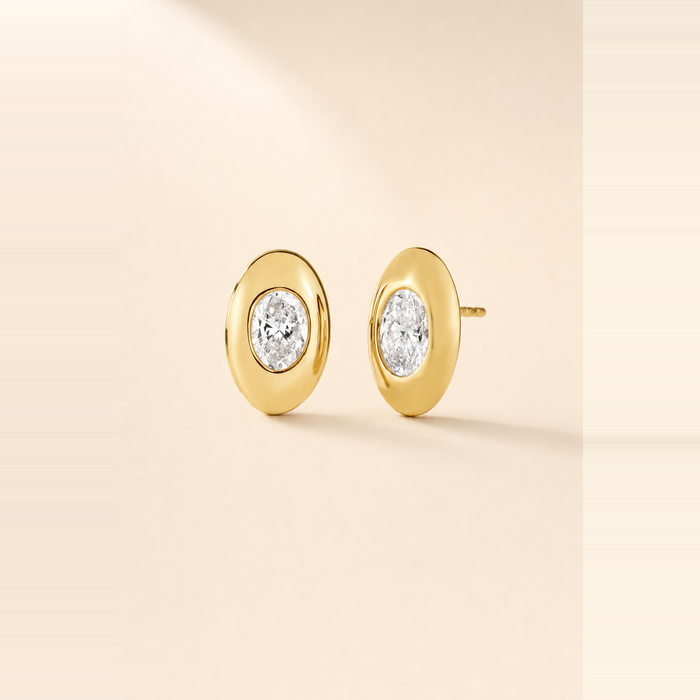 Bezel Diamond Studs