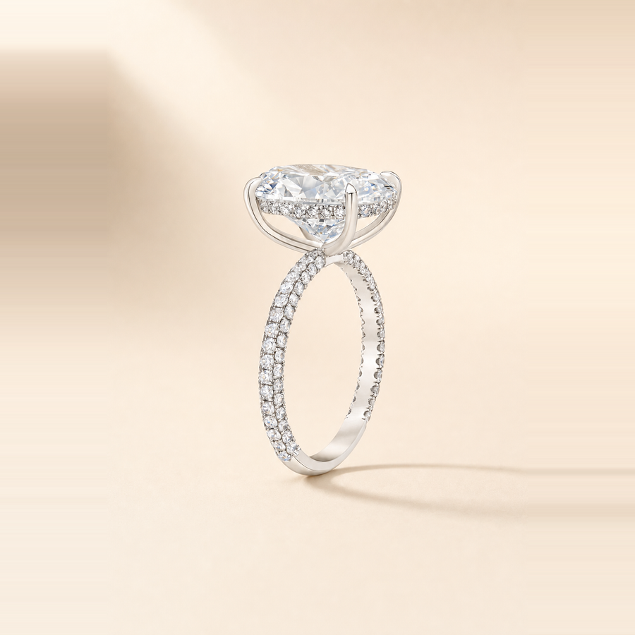 Solitaire Diamond with 360° Pavé Band &mdash; view 4