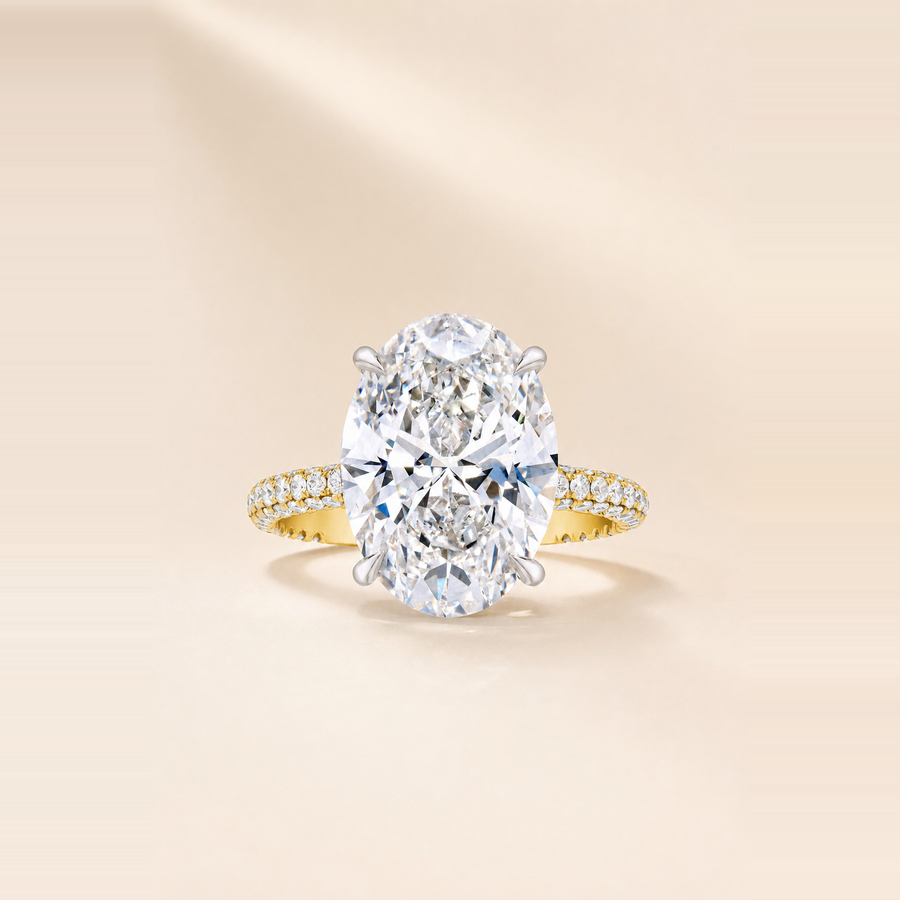 Solitaire Diamond with 360° Pavé Band &mdash; view 5