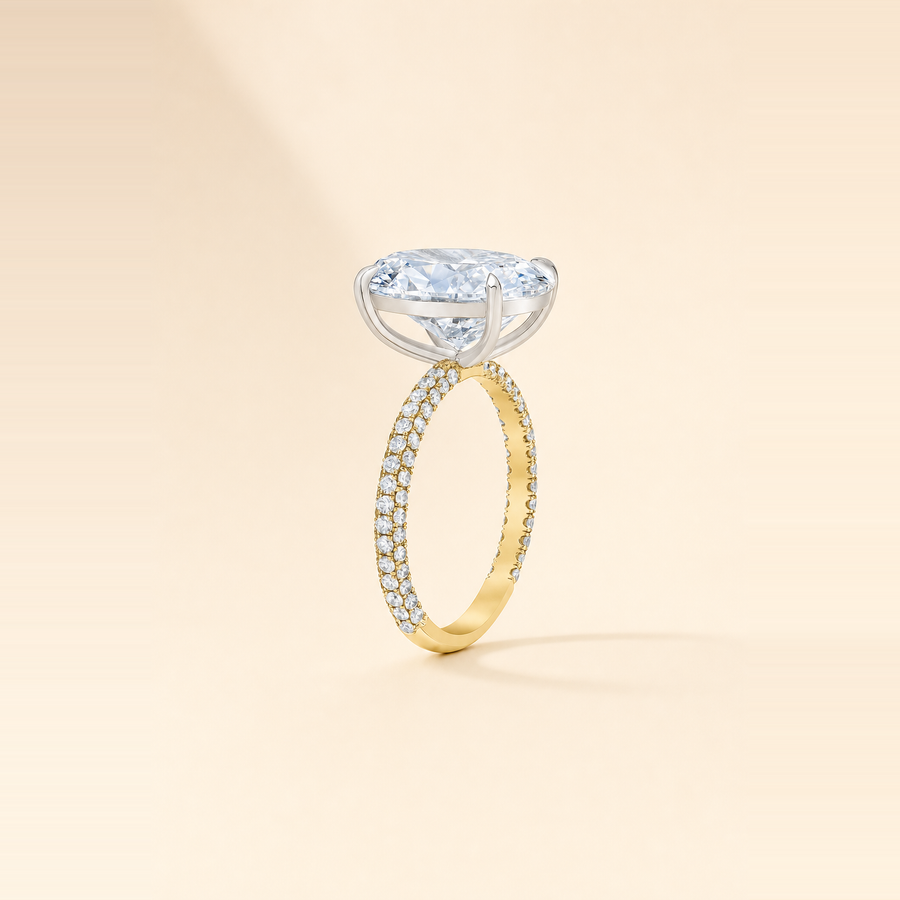 Solitaire Diamond with 360° Pavé Band &mdash; view 6