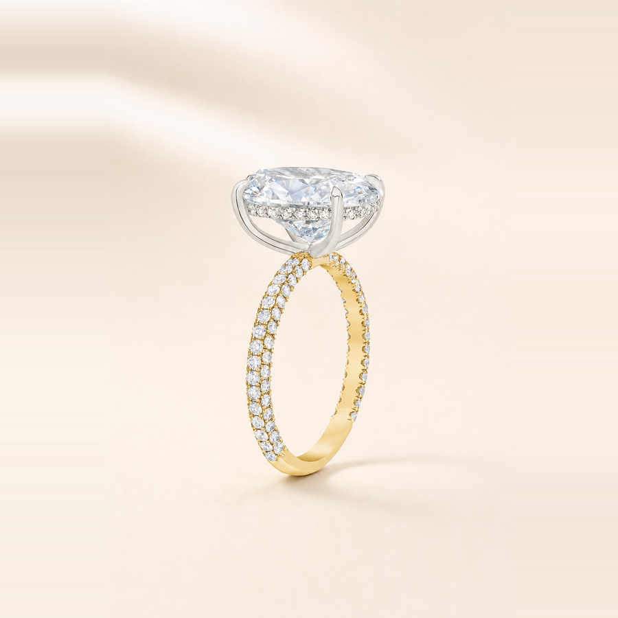 Solitaire Diamond with 360° Pavé Band &mdash; view 8