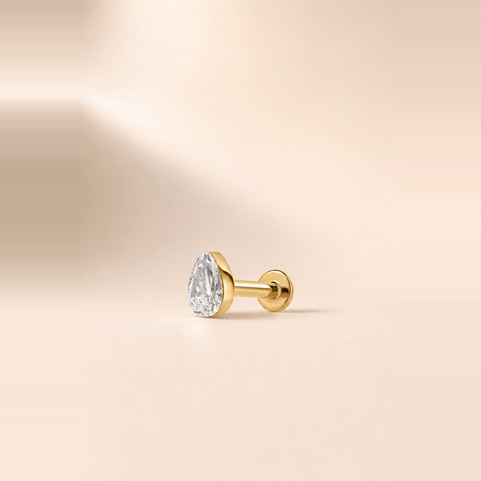 Stud Diamond Flatback Piercing [Earrings]