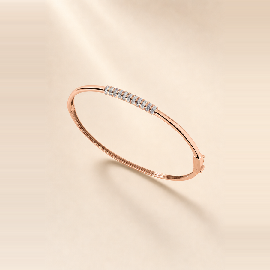 Ribbed Diamond Bar Bangle &mdash; view 5