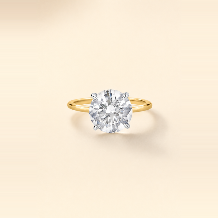 Round Solitaire Diamond with Extra Thin Band