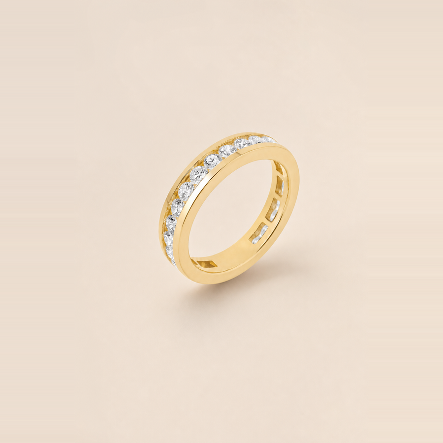Round Channel Set Eternity Band &mdash; view 4