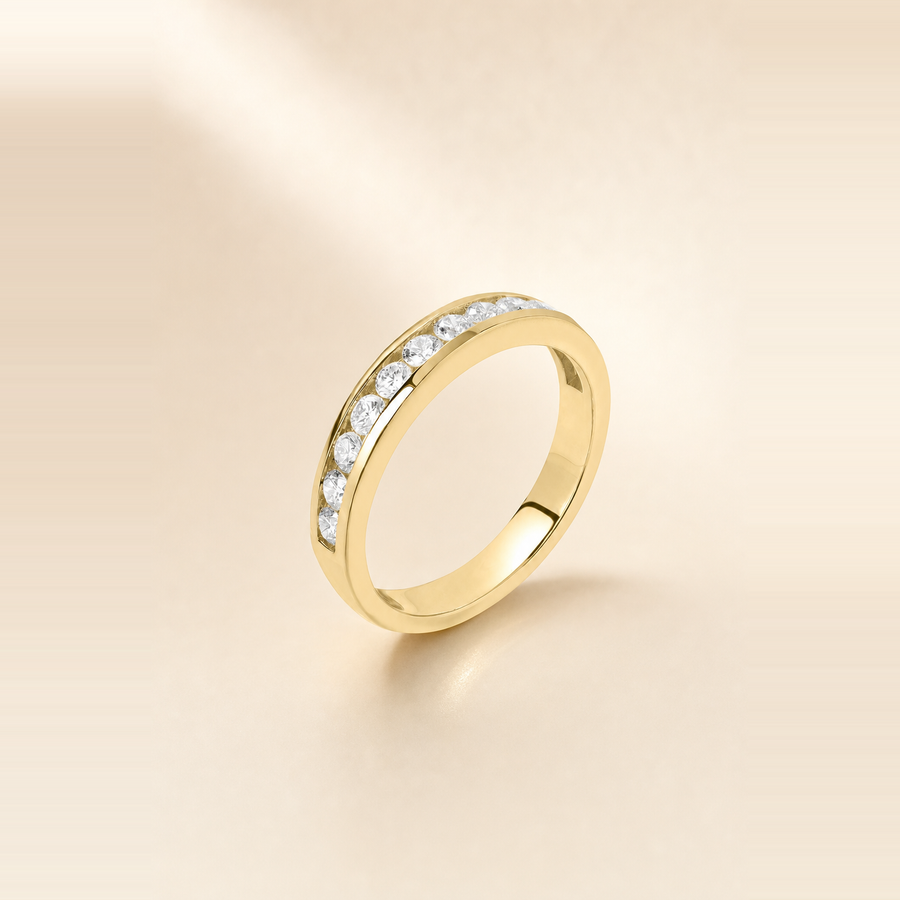 Round Channel Set Eternity Band &mdash; view 5