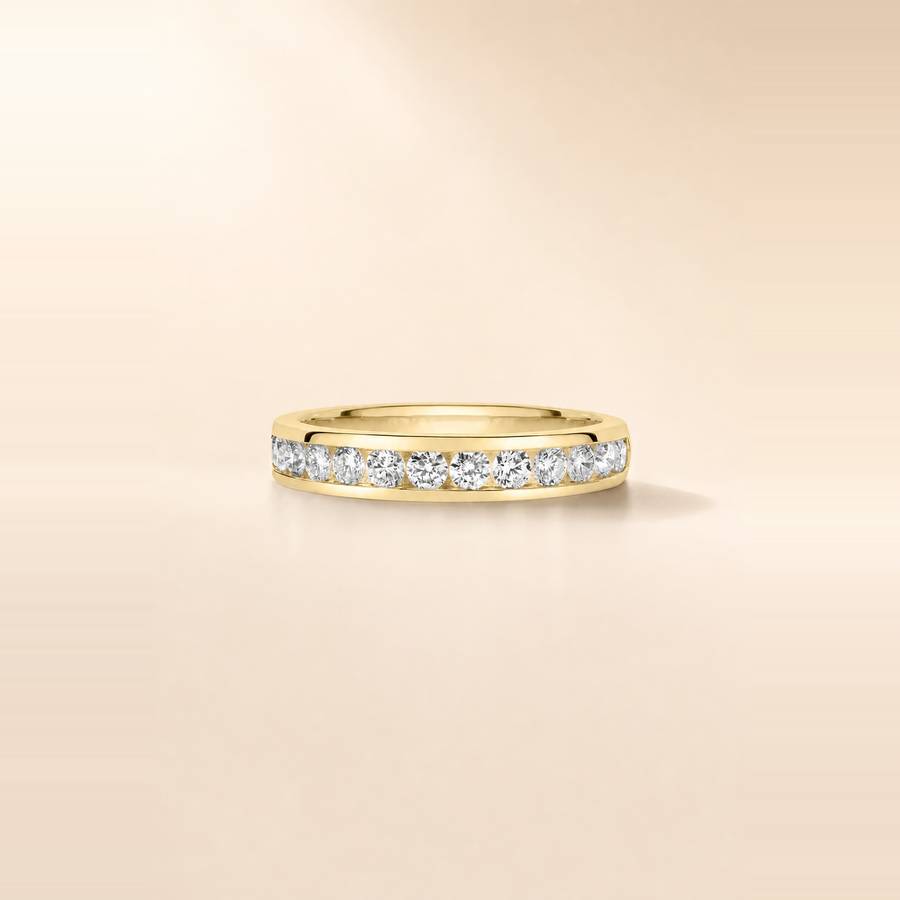 Round Channel Set Eternity Band &mdash; view 6