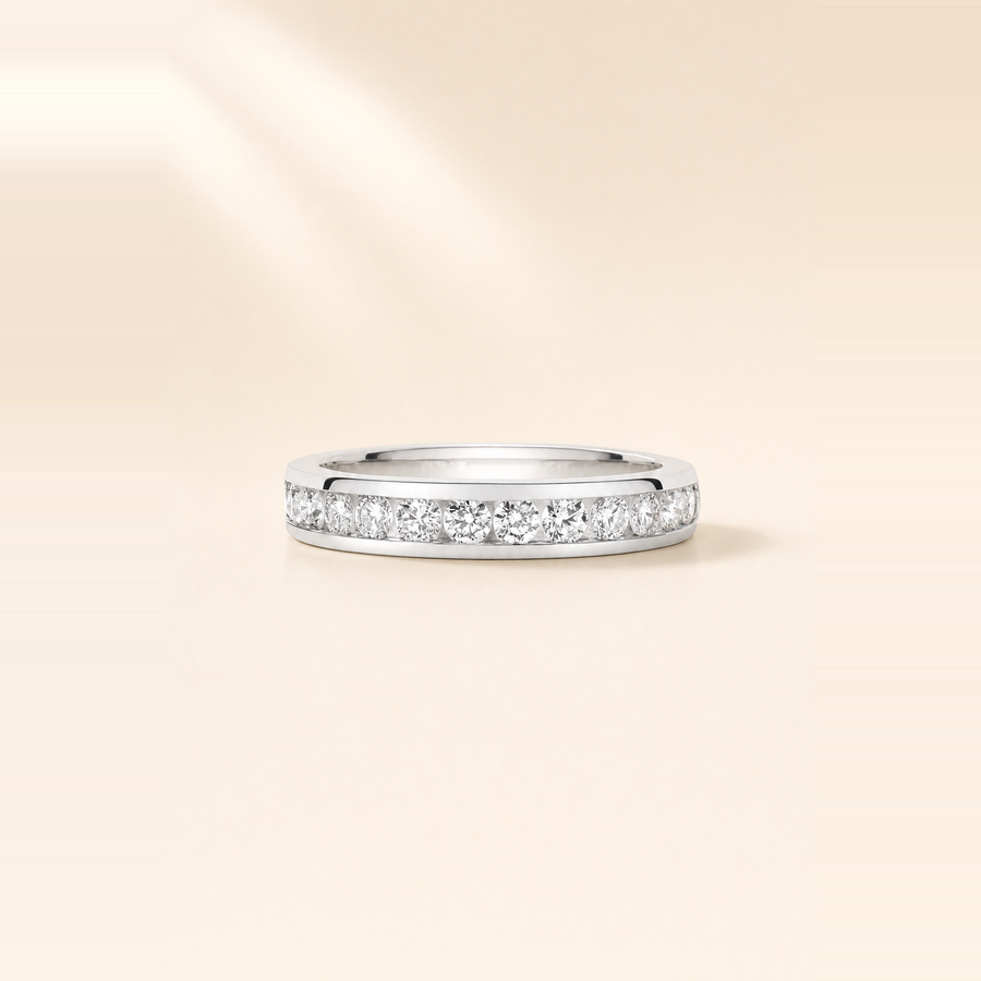 Round Channel Set Eternity Band &mdash; view 8