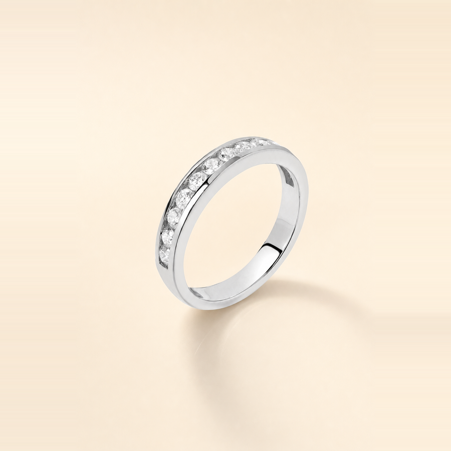 Round Channel Set Eternity Band &mdash; view 9