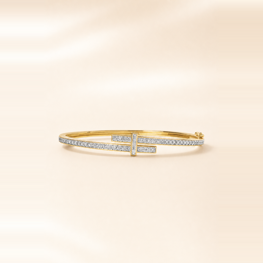 Diamond Interlock Bangle &mdash; view 1