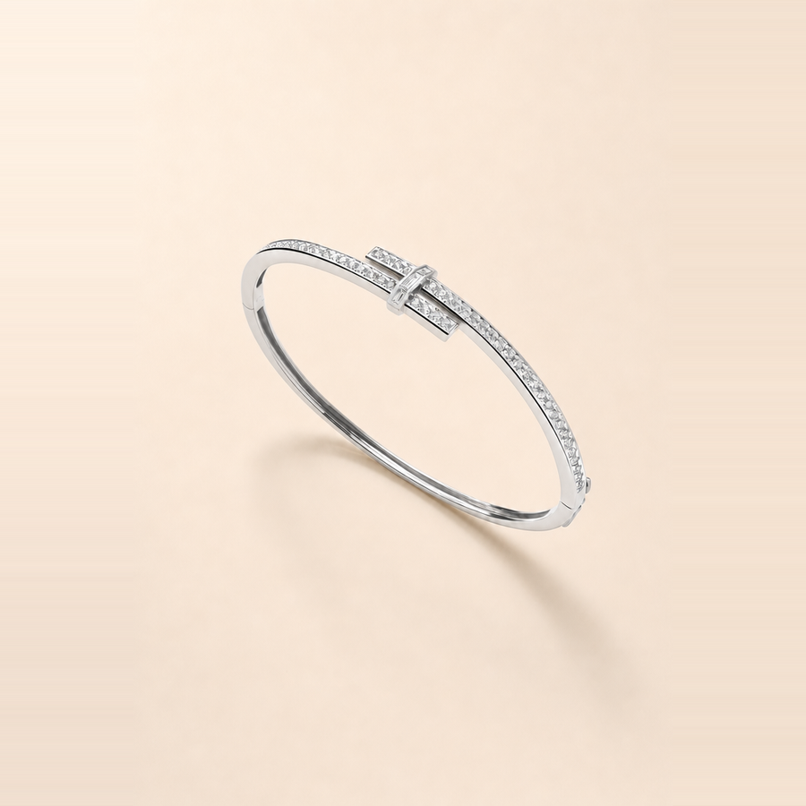 Diamond Interlock Bangle &mdash; view 7