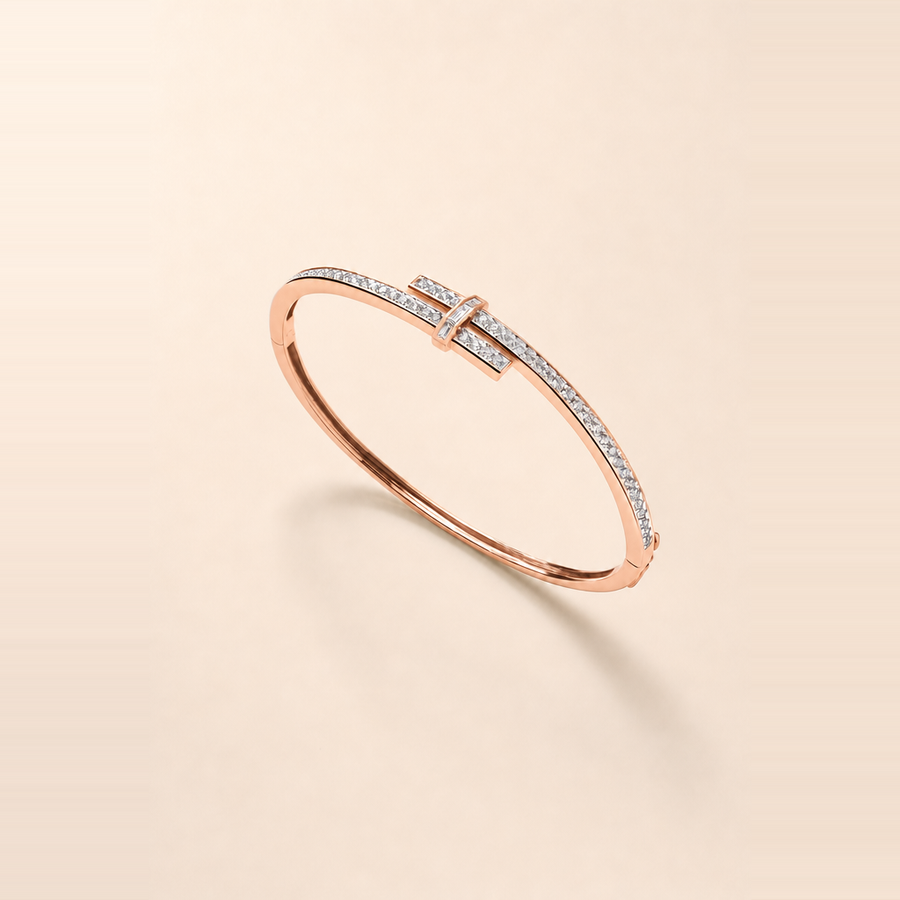 Diamond Interlock Bangle &mdash; view 6