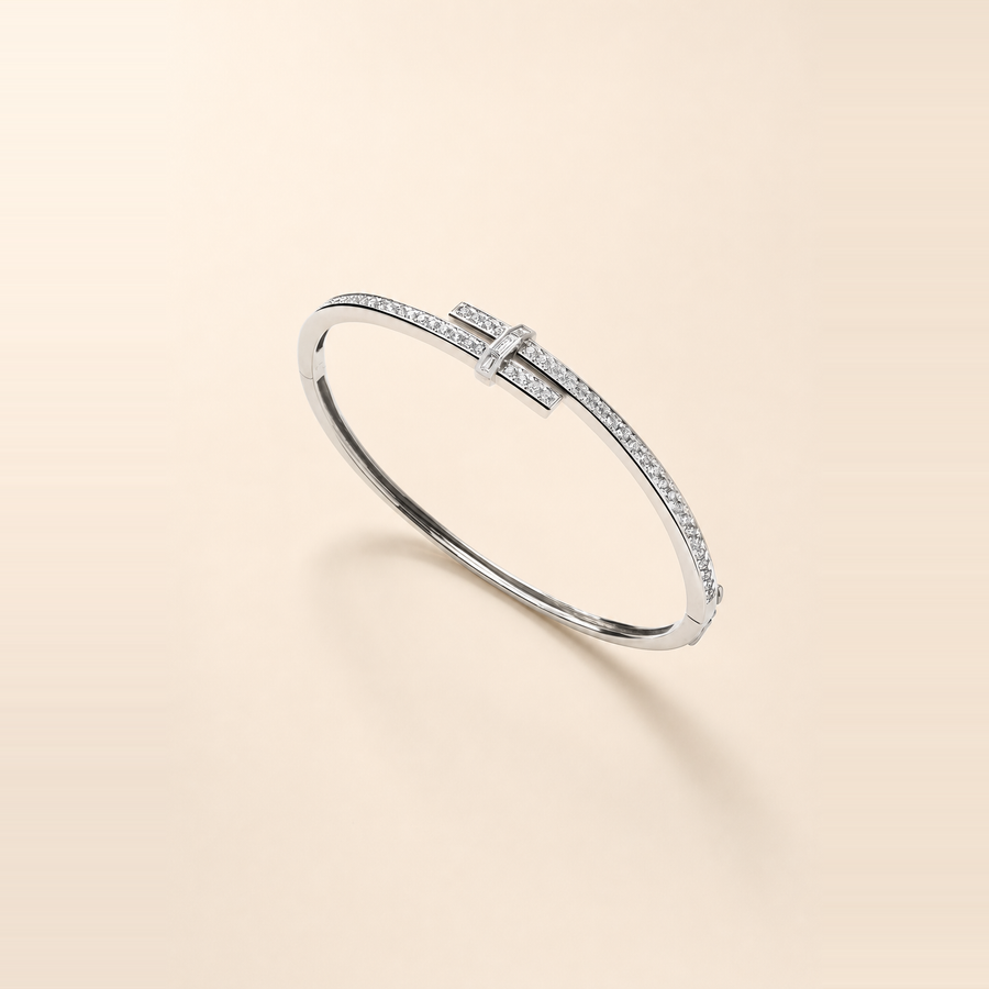 Diamond Interlock Bangle &mdash; view 5