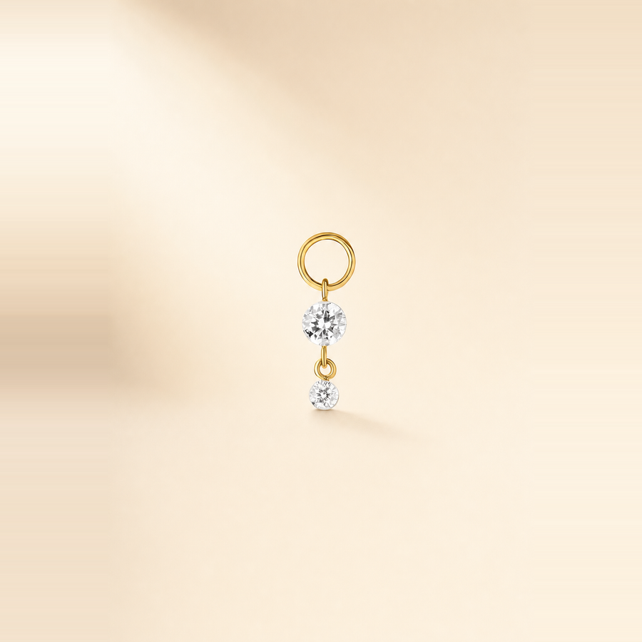 Round Drop Piercing Huggie Charm &mdash; view 1