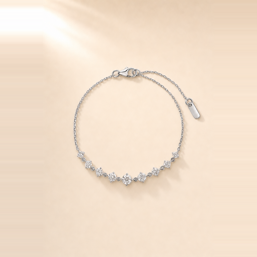 Starlight Graduated Diamond Bracelet &mdash; view 2