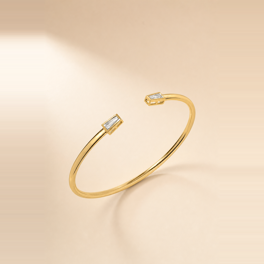Twin Baguette Claw Cuff &mdash; view 3
