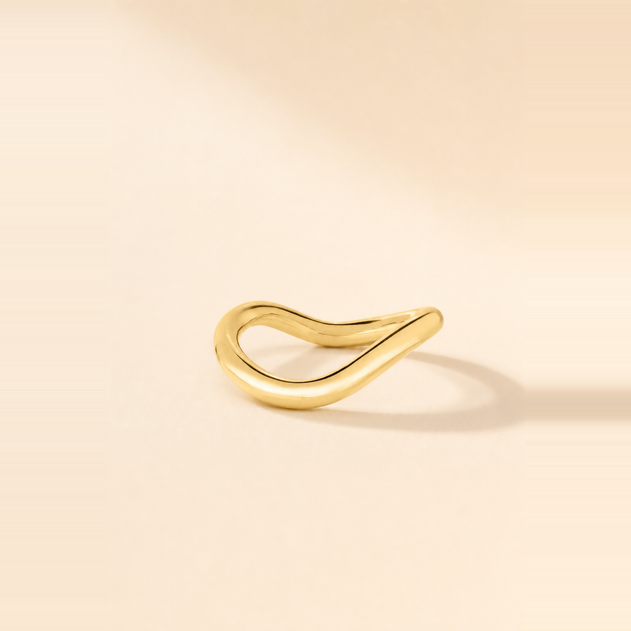 Wave Wedding Band &mdash; view 1