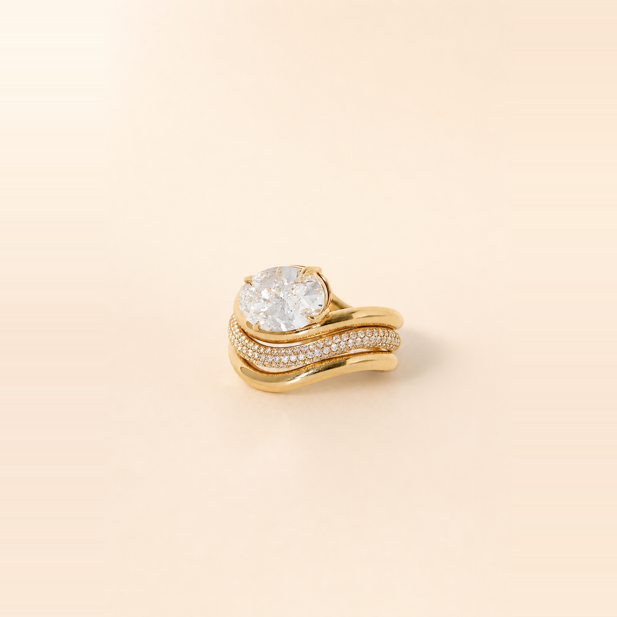 Wave Wedding Band &mdash; view 4