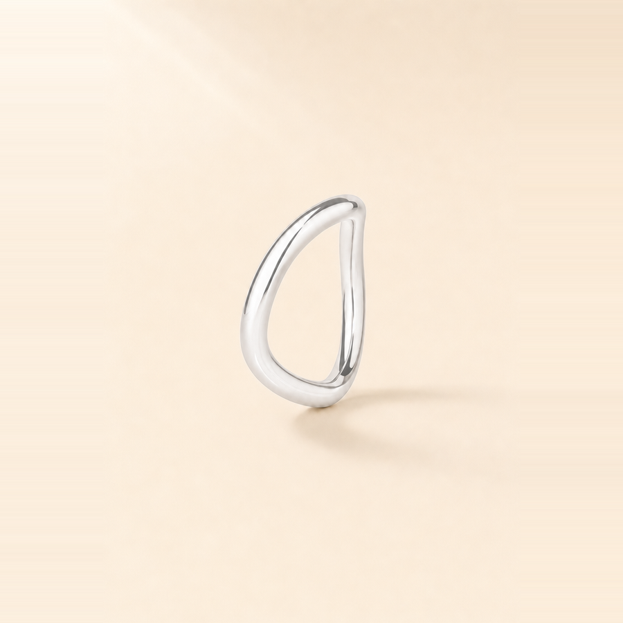 Wave Wedding Band &mdash; view 2
