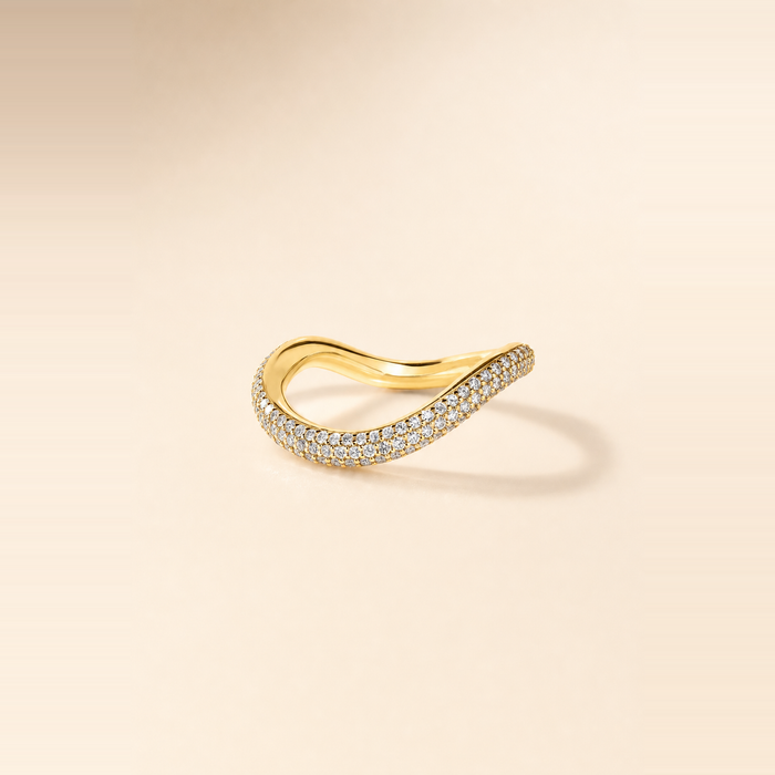 Pavé Wave Wedding Band