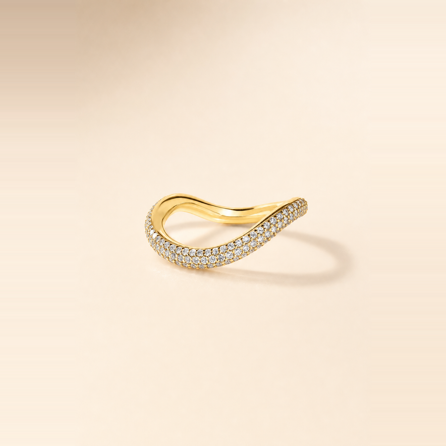 Pavé Wave Wedding Band &mdash; view 1