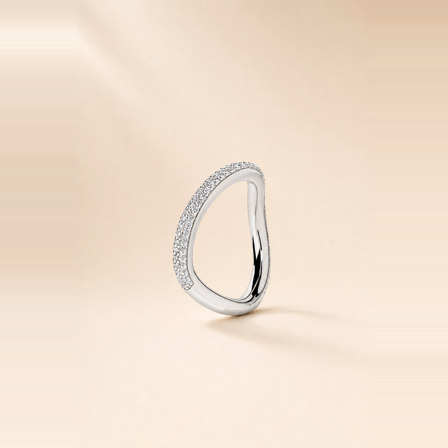 Pavé Wave Wedding Band &mdash; view 7