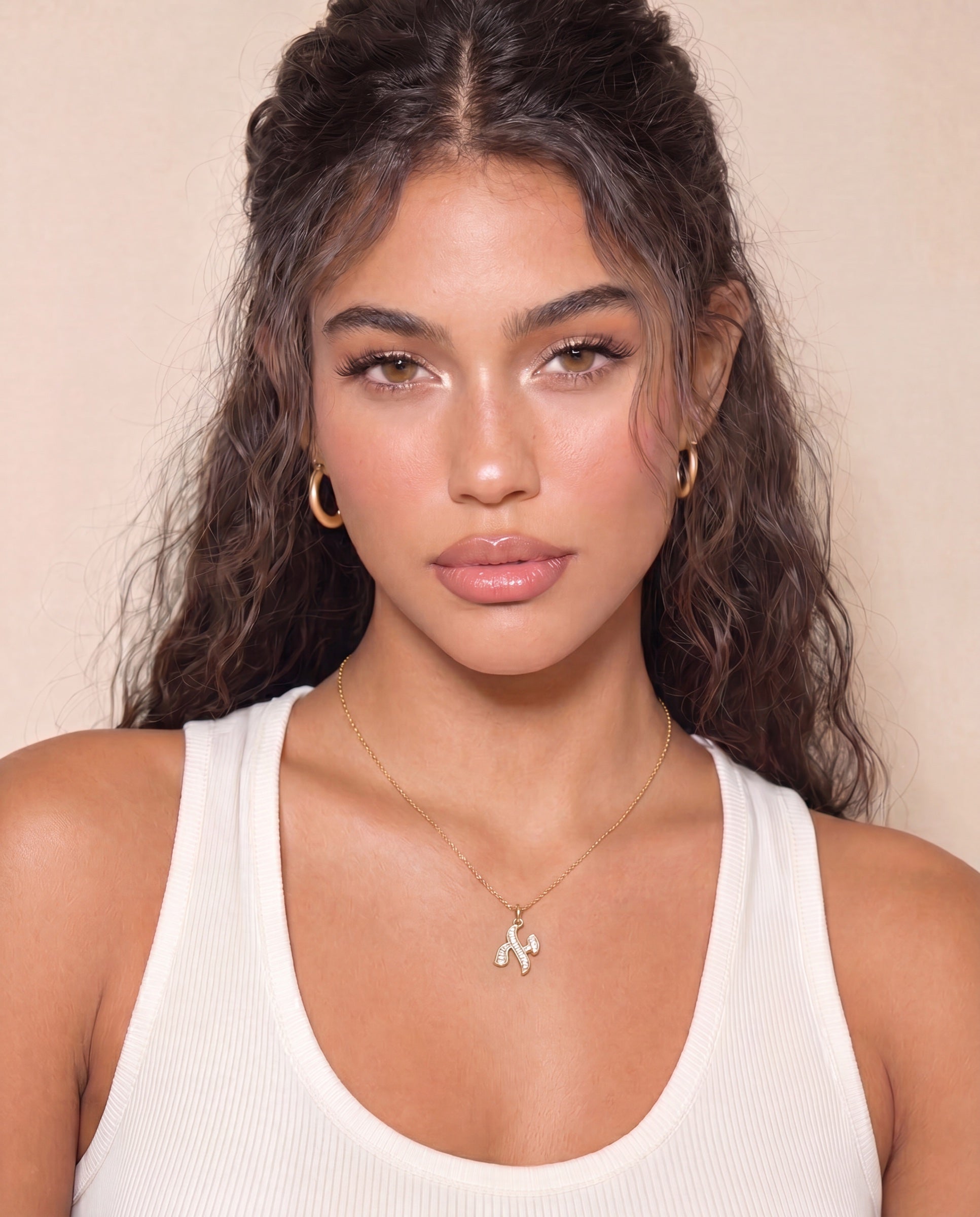 Aleph Baguette Necklace &mdash; Worn
