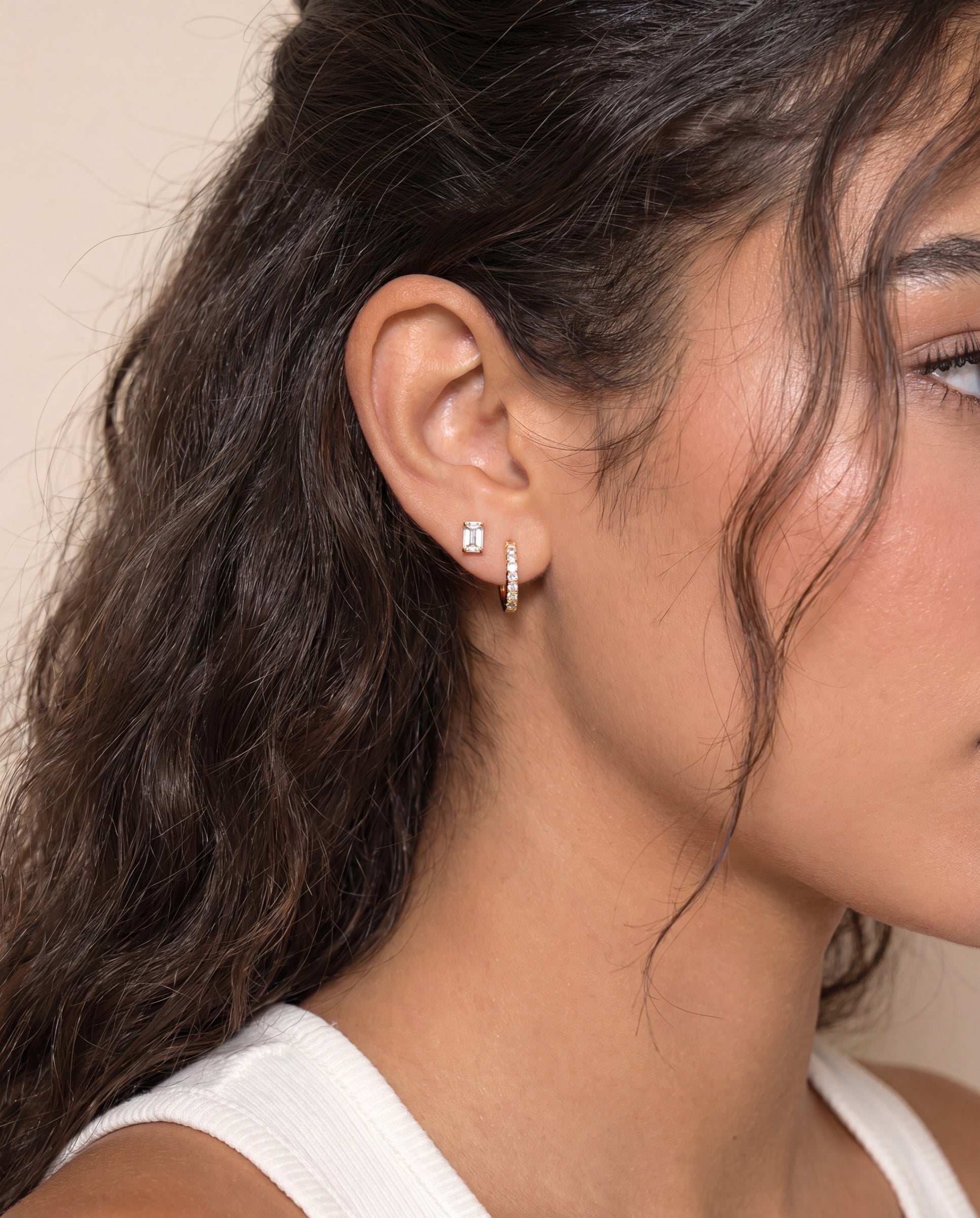 Baguette Studs &mdash; Worn