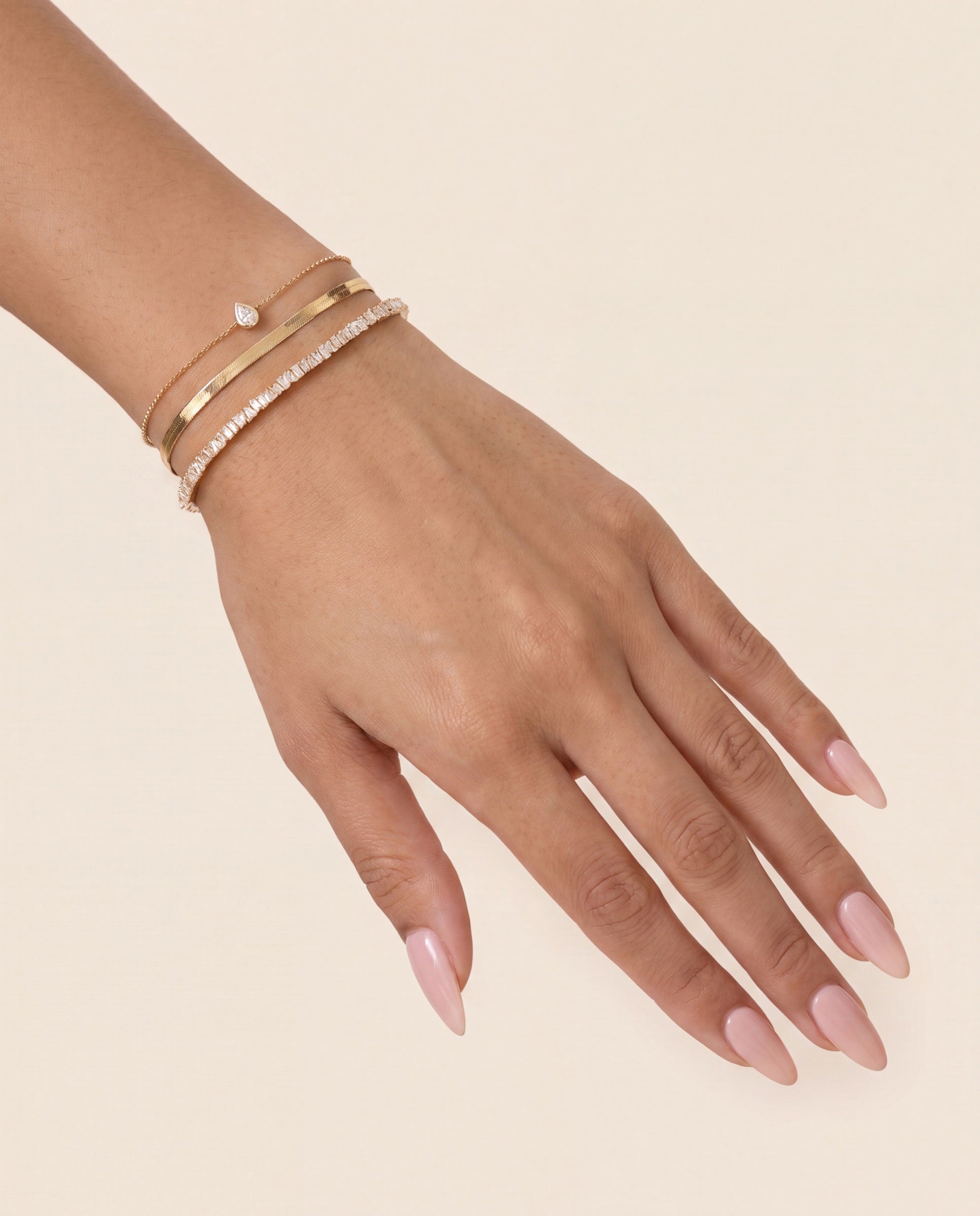 Baguette Zigzag Bangle &mdash; Worn