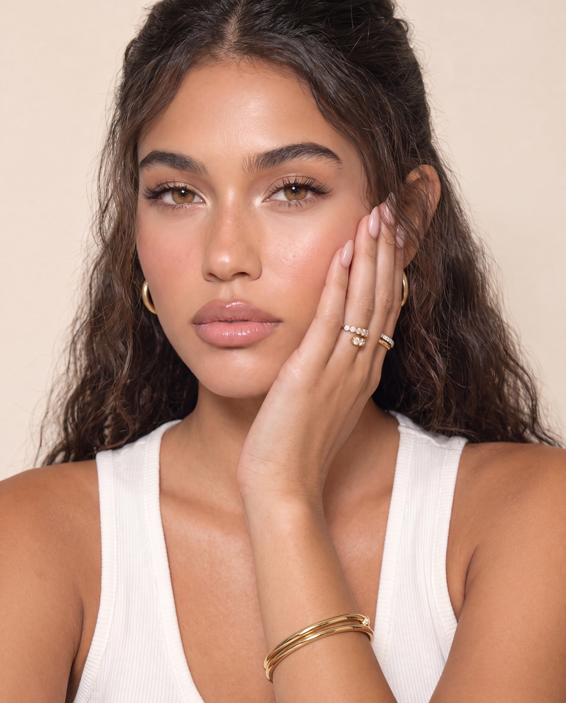 Bezel Wrap Ring &mdash; Worn