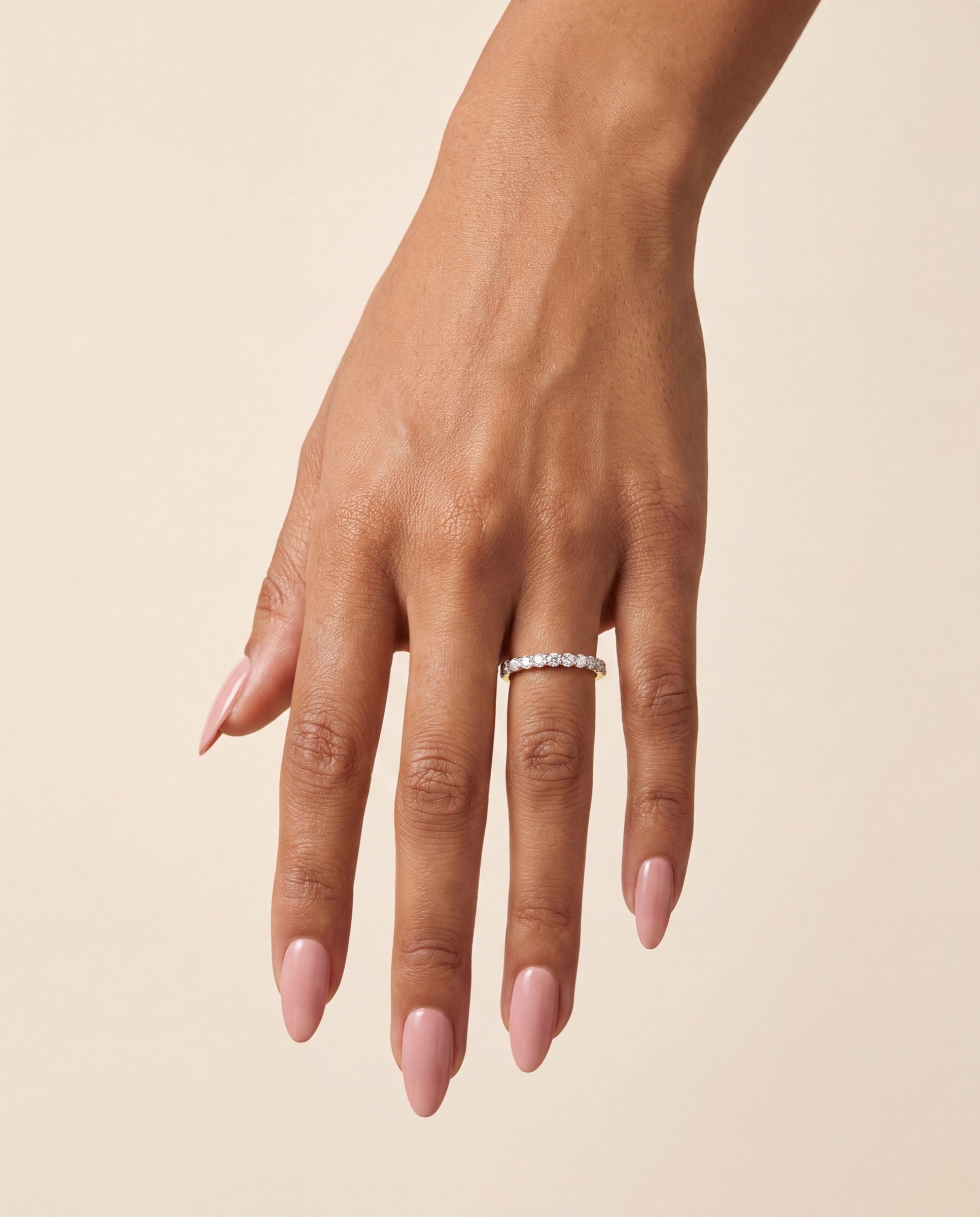 2.5mm Round Diamond Eternity Ring &mdash; Worn