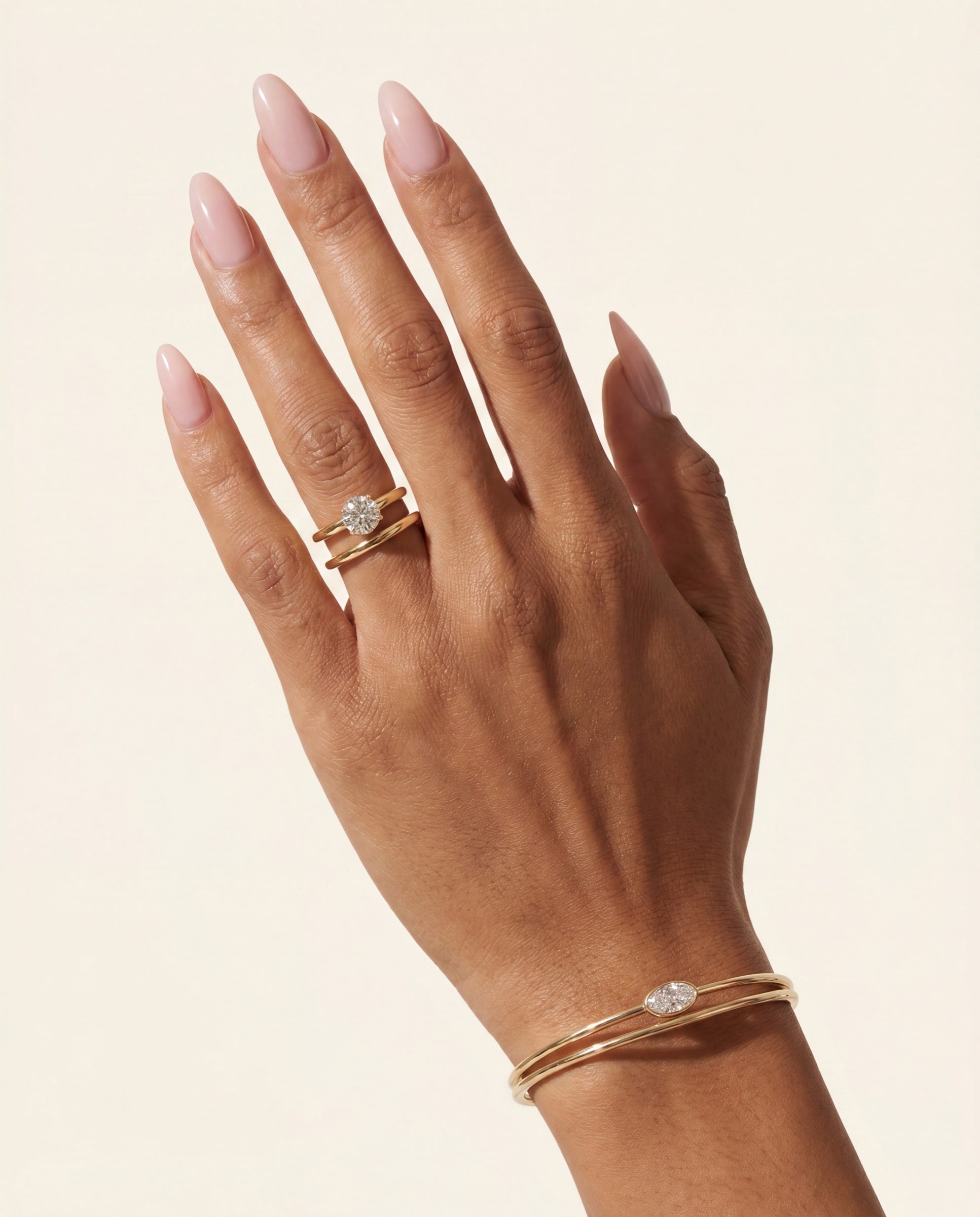 Diamond Triple Coil Ring &mdash; Worn