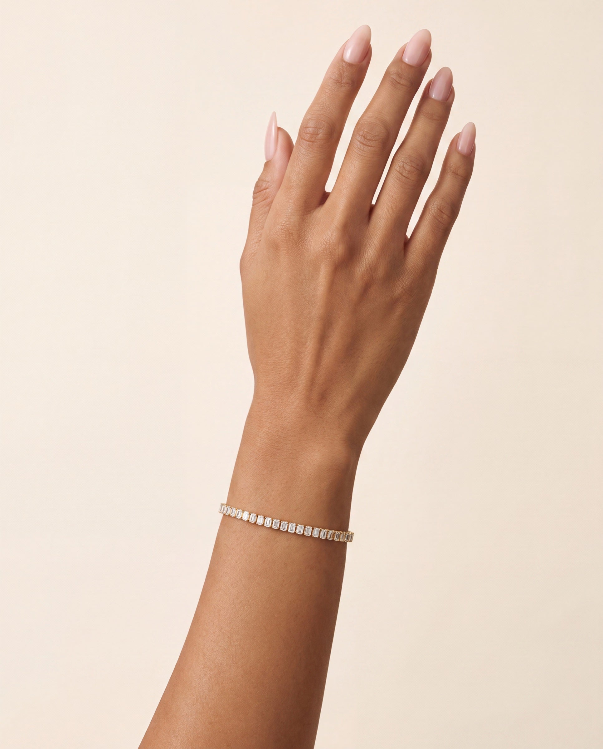 Emerald Cut Tennis Bracelet &mdash; Worn