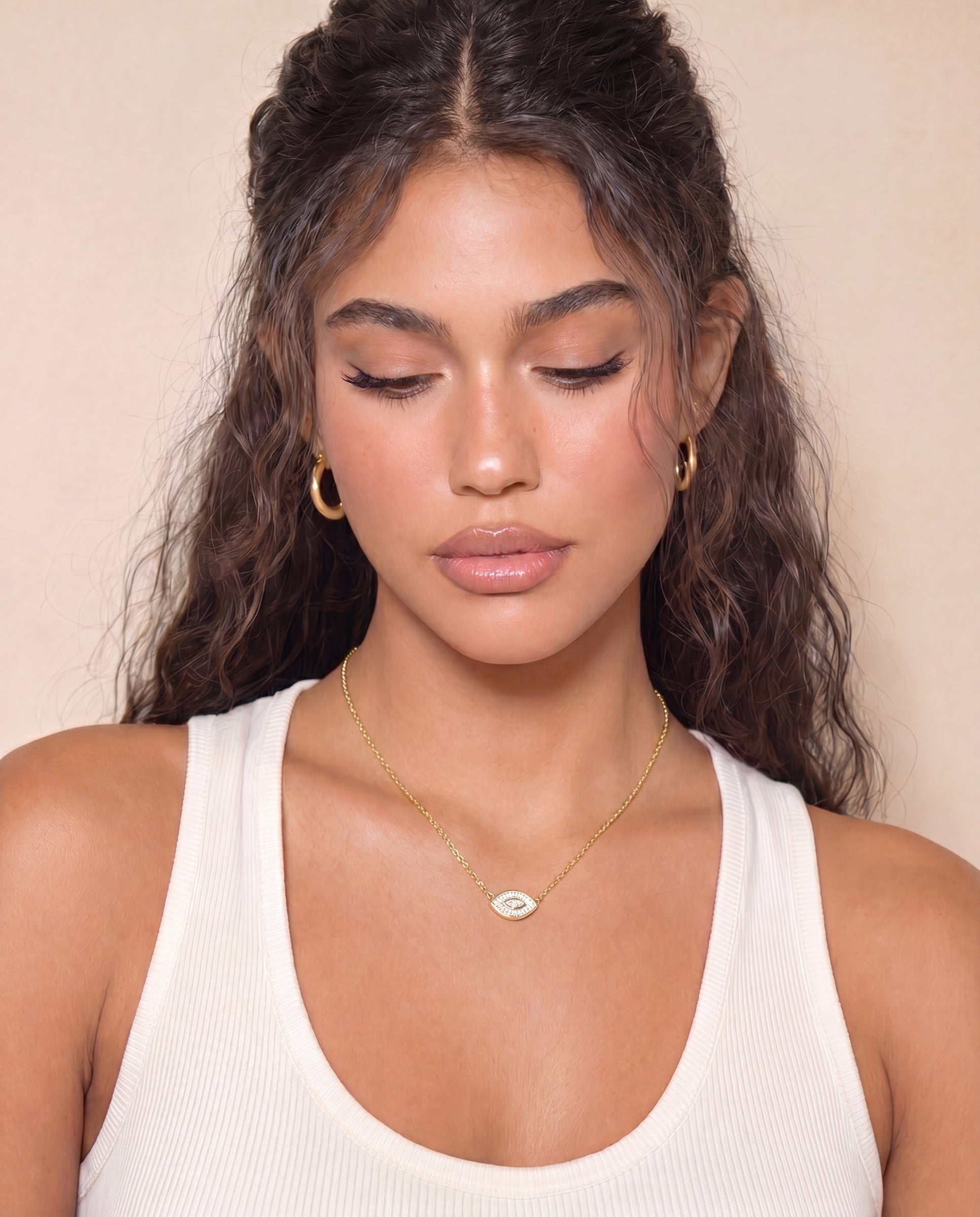 Evil Eye Necklace &mdash; Worn