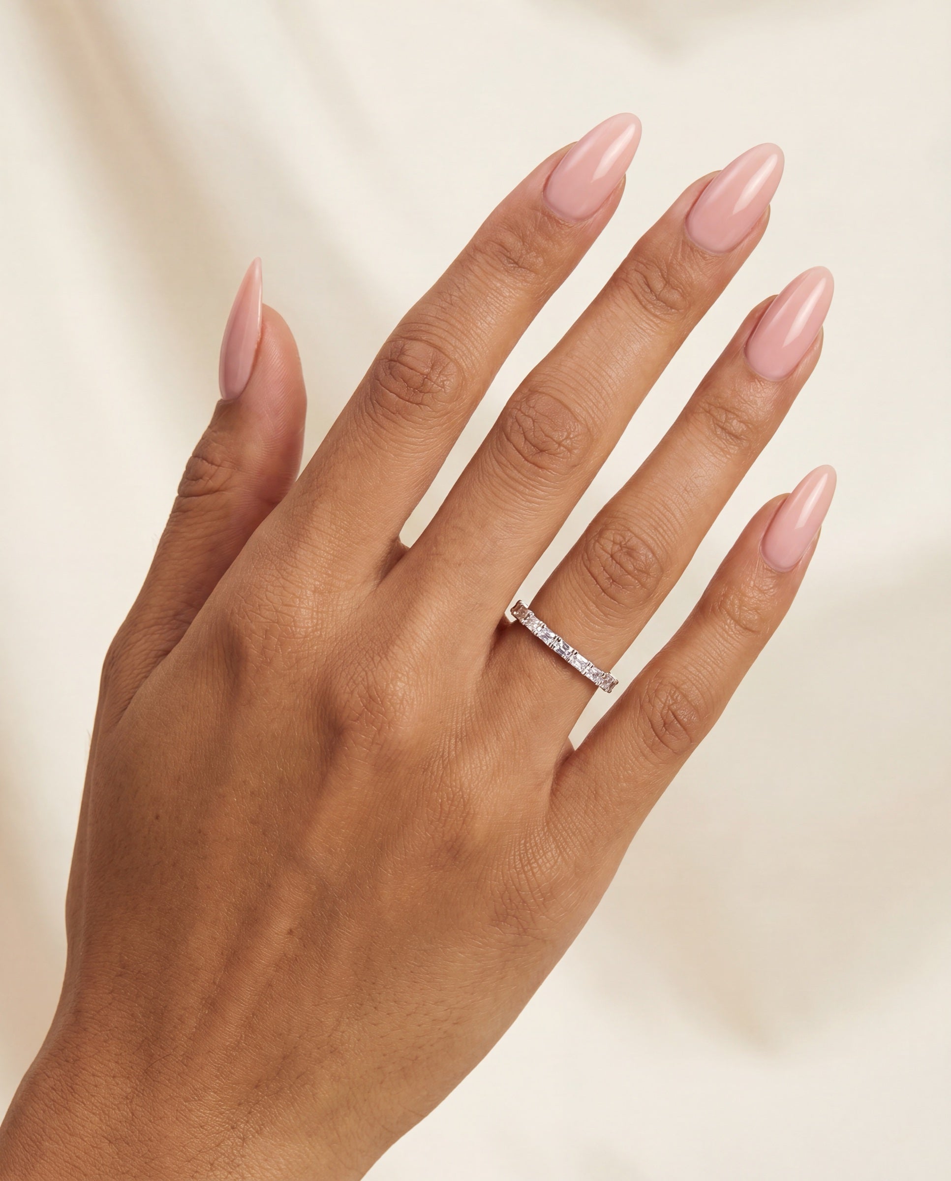 Fluted Diamond Band &mdash; Worn