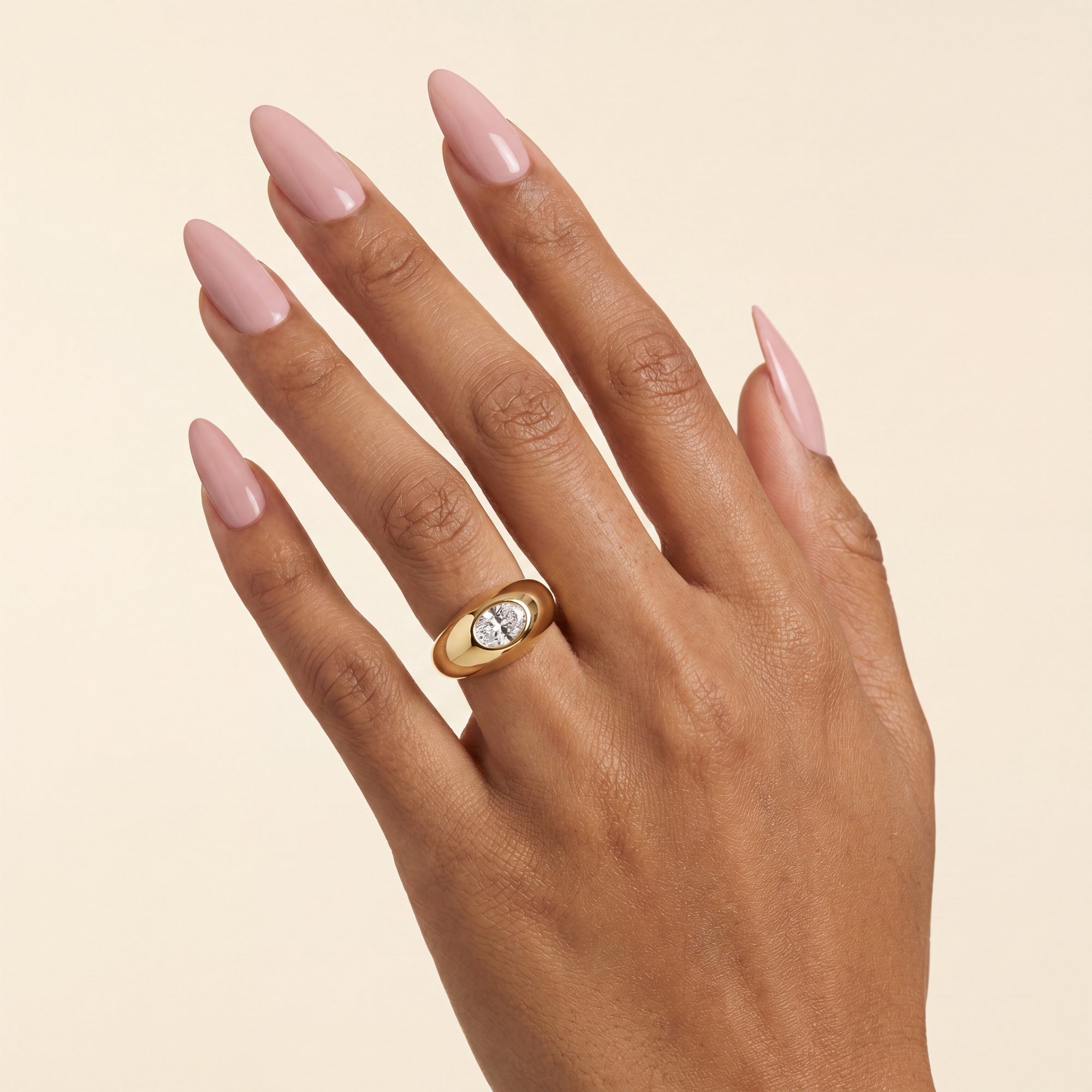 Oval Bubble Ring &mdash; Worn