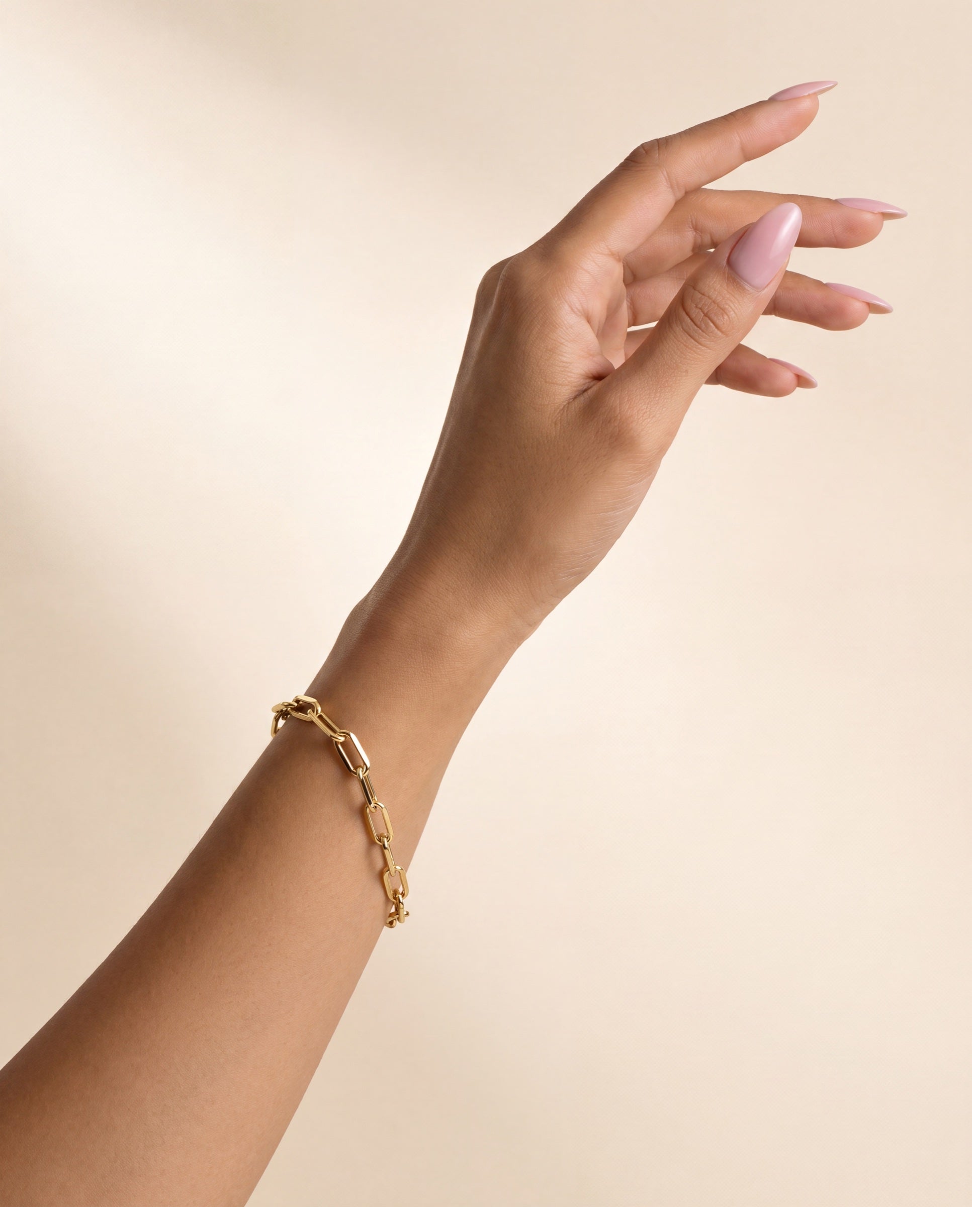 Paperclip Chain Bracelet &mdash; Worn