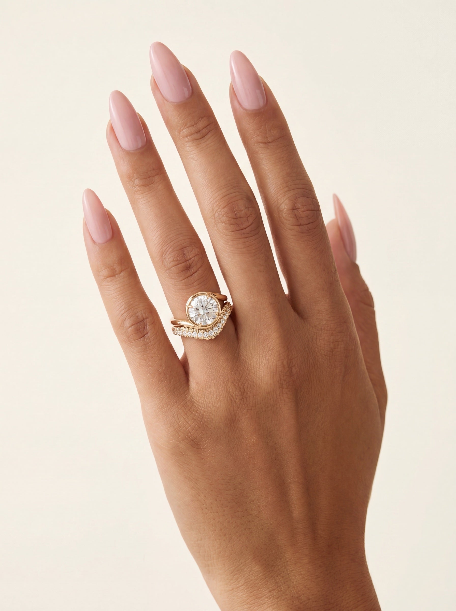 Pavé Nest Wedding Band &mdash; Worn
