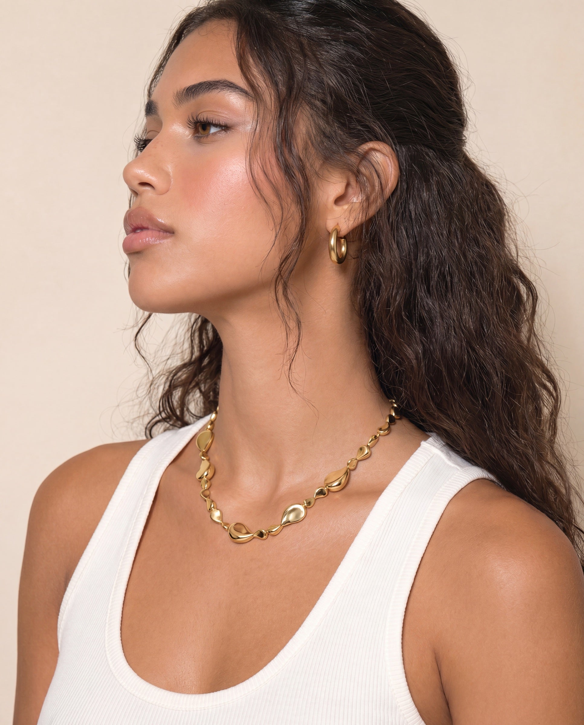 Pebble Necklace &mdash; Worn