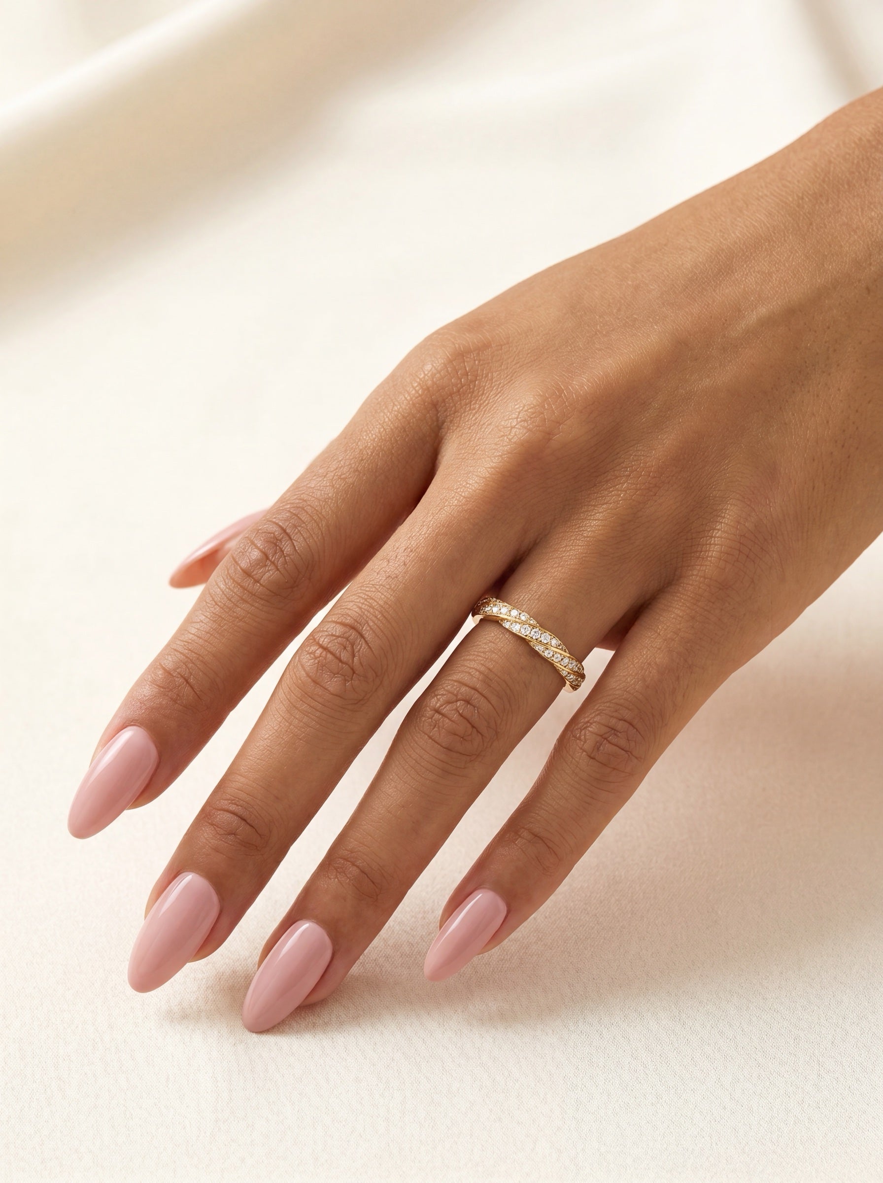 Rope Diamond Band &mdash; Worn