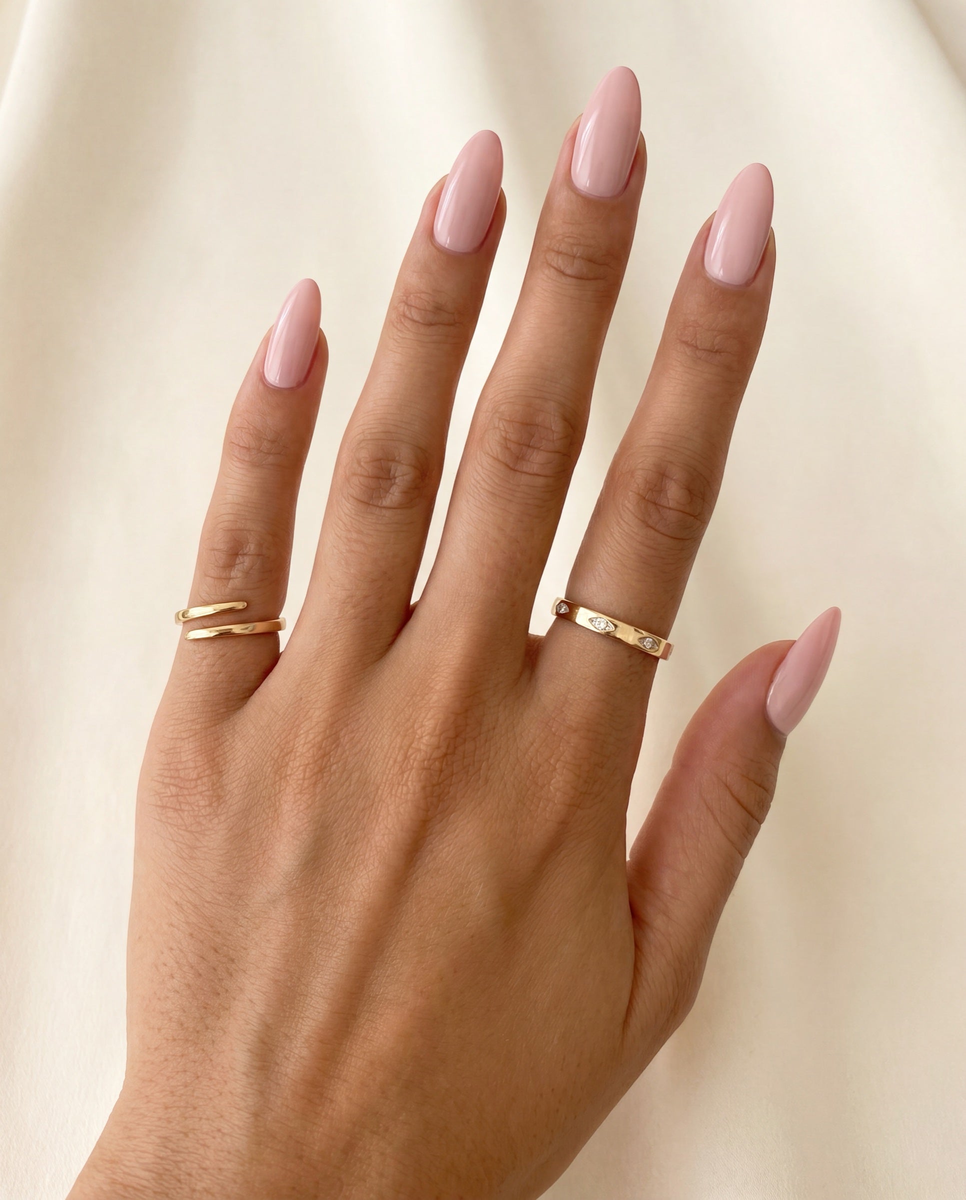 Diamond Inlay Eternity Band &mdash; Worn