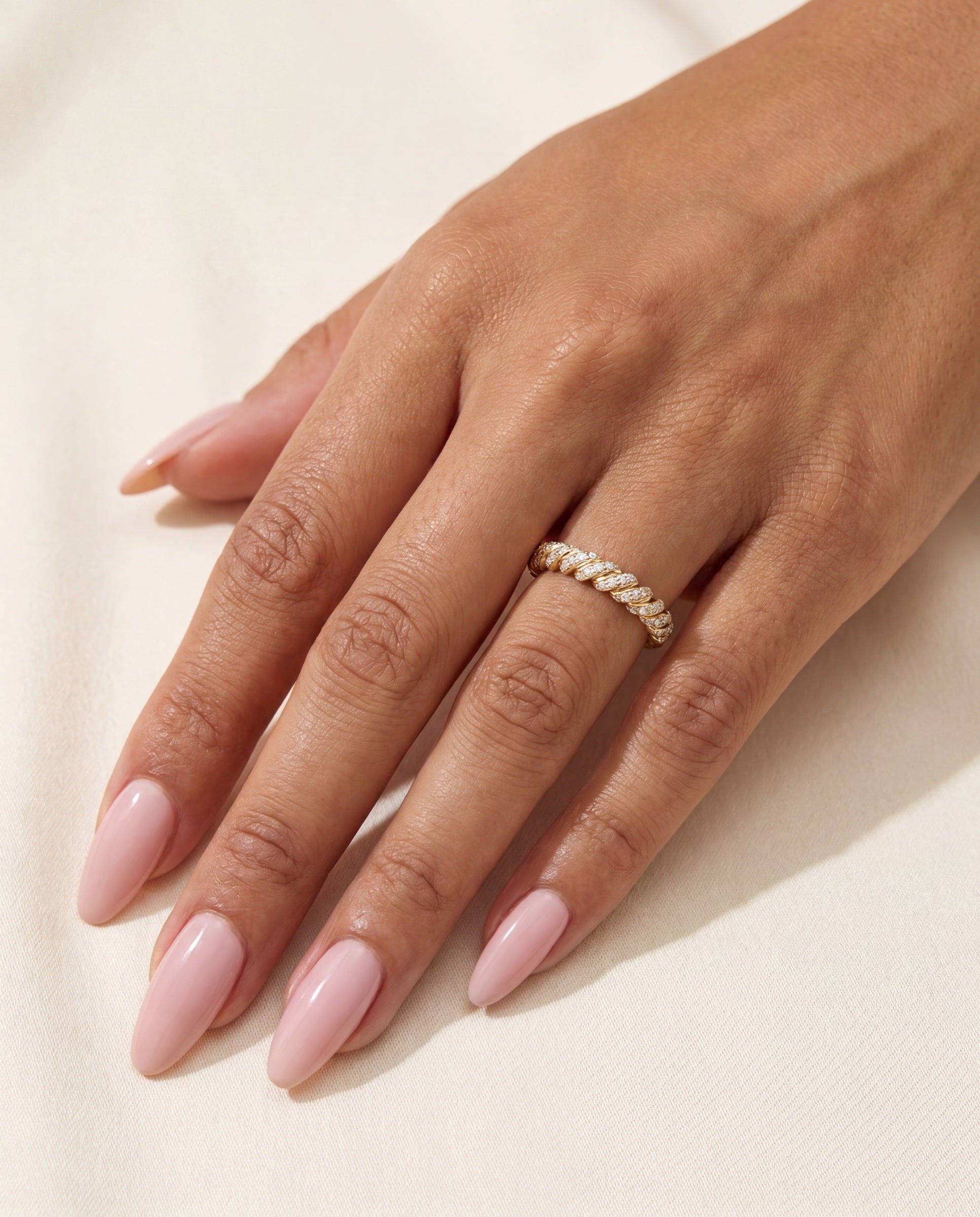 Twisted Diamond Ring &mdash; Worn