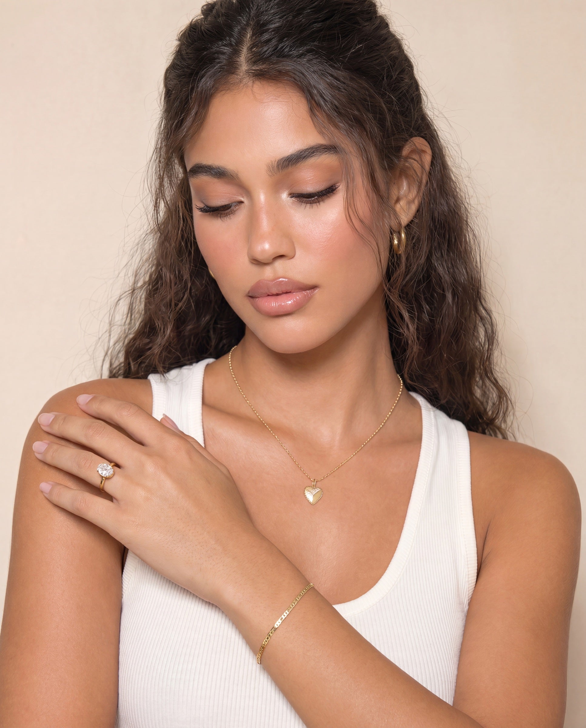 Wide Valentino Link Bracelet &mdash; Worn